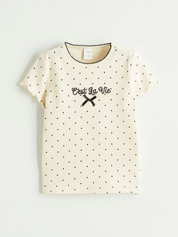 Bisiklet Yaka K?z ?ocuk Ti??rt