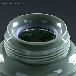Термос 1.7 л, 14×34 см, со стеклянной колбой, сохраняет тепло 14 ч, зеленый