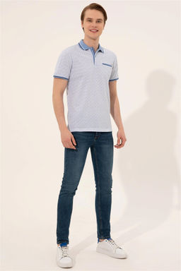 Мужская темно-синяя футболка с воротником поло - U.s. polo assn фото 10