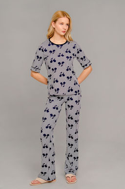 Арт. 9168 Пижама с брюками 42-50 (5 шт) Цвет:верх- синий, белый, низ-синий, белый - Калинка фото 13