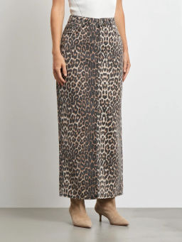 ЕМКА / Джинсовая юбка с леопардовым принтом - Emka фото 7