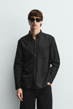 REGULAR FIT LINEN - COTTON SHIRT - Zara фото 2