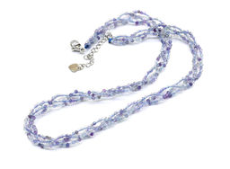 Бусы короткие Косичка из флюорита шарик с гранями 2мм, 37см