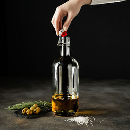 Цена за 12 шт. Бутылка, 1 л, с бугельным замком, стекло, прозрачная