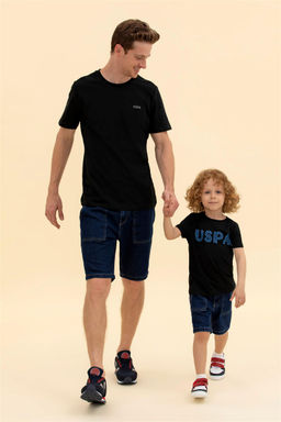 Детская черная футболка с круглым вырезом Неожиданная скидка в корзине