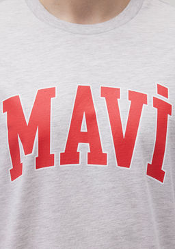 Mavi Logo Bask?l? Gri Tisort  фото 6
