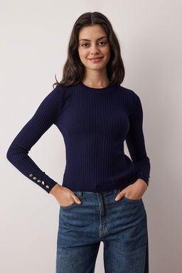 Siyah-Tas Bisiklet Yaka Sac Orgu Ikili Paket Triko Kazak TWOAW26KZ00188 - Trendyolmilla фото 18