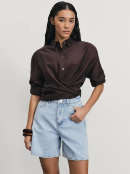 Джинсовые шорты А-силуэта / Zarina