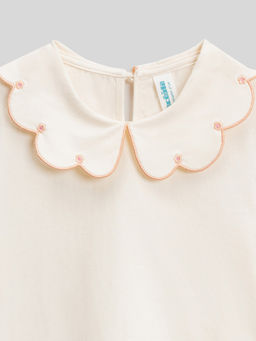 ACOOLA / Блузка детская для девочек Belen молочный  фото 4