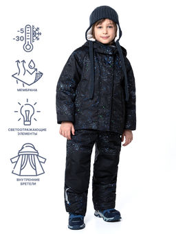 Костюм 7з5924 черный/бирюза