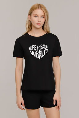 Арт. 9125 Пижама с шортами 42-50 (5 шт) Цвет:верх-черный,низ-черный - Калинка фото 7