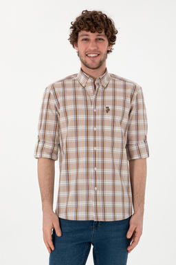 Erkek A__k Haki Uzun Kollu G_mlek Sepette S_rpriz _ndirim