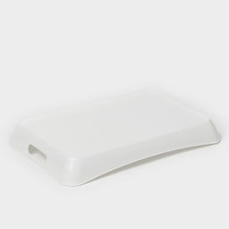 Поднос с ручками BEROSSI «Рондо», пластик, 42.2×28.2×5.2 см, белый