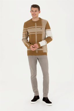 Мужской легкий свитер цвета хаки - U.s. polo assn фото 11