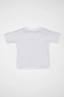 Футболка с короткими рукавами и принтом для маленьких мальчиков - Defacto фото 4