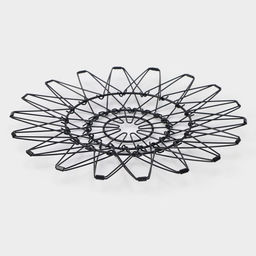 Фруктовница Доляна раскладная, 29×29×4.5 см, чёрная