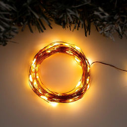 Гирлянда Нить 10 м роса, IP20, медная нить, 100 LED, свечение тёплое белое, 12 В