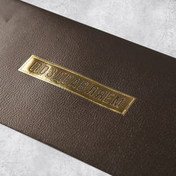 Цена за 5 шт. Подарочный конверт «Поздравляем», тиснение, дизайнерская бумага, 22 × 11 см