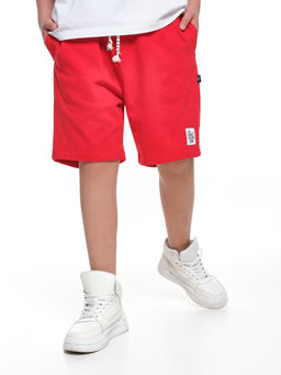Шорты свободного кроя для мальчиков подростков 22-7639 красный - Mini maxi фото 4