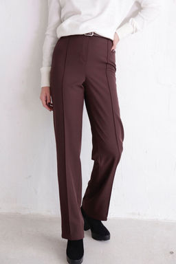 10959 Брюки со стрелками кофейные