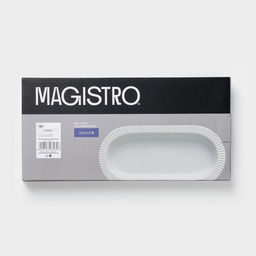 Блюдо Magistro Jarwah Lausanne, 31.7×14.5 см, фарфор, серое