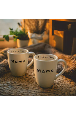 Trendyolmilla Home 2li Porselen Moms Coffee Bask?l? Kupa TPHSS25UP00007