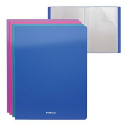 Цена за 4 шт. Папка файловая пластиковая ErichKrause Diamond Vivid, c 20 карманами, A4, ассорти (в пакете по 4 шт.)