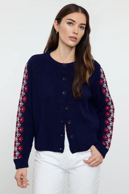 TRENDYOLMILLA Lacivert Nak?s Desenli Triko H?rka TWOAW25HI00379  фото 2