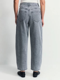 Джинсы barrel с высокой посадкой укороченной длины / Zarina  фото 4