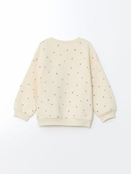 Bisiklet Yaka Uzun Kollu Bask?l? K?z ?ocuk Sweatshirt ve Tayt 2li - Waikiki фото 3