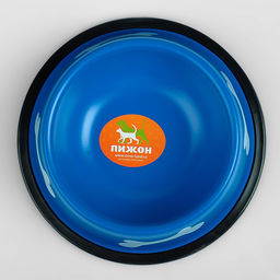 Миска с косточками, железная с нескользящим основанием, 150 мл, синяя - Пижон фото 2