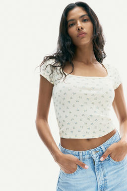 Camiseta de canal? con ribete de picot - H&m фото 6