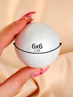 Шар из пенопласта (набор 6 шт.), d=6 см