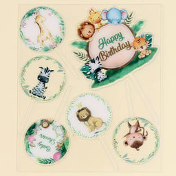 Топпер для торта «С днём рождения»