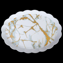 Поднос овальный 41х29 см / BV3426 /уп 80/ волнистый край - ГалеонТрейд фото 10