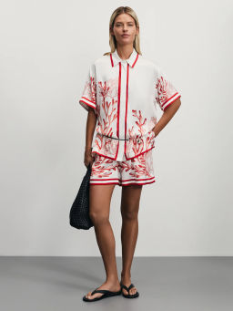 Рубашка из вискозы с принтом / Zarina  фото 3