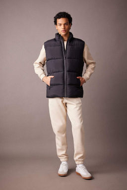 Надувной жилет Slim Fit с высоким воротником Надувной жилет - Defacto фото 2