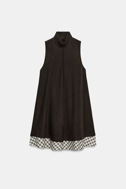 CHECK COMBINED MINI DRESS - Zara фото 5
