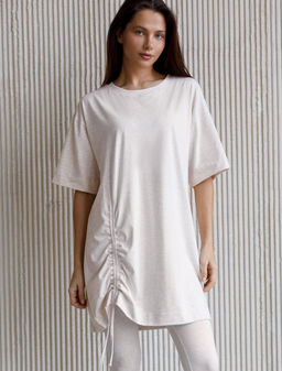 Ассиметричное платье-туника из премиального хлопка