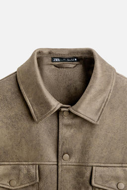 FAUX SUEDE JACKET - Zara фото 8