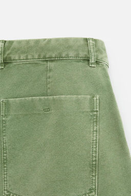 WASHED CANVAS BERMUDA SHORTS - Zara фото 9