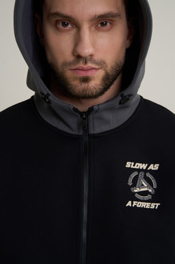 Толстовка на молнии Черный/Серый CAMPUS BASKETBALL Knit Track Top - Anta фото 8