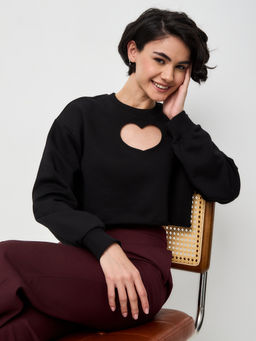 Оверсайз кроп-свитшот с вырезом сердце NEW - Fashion.love.story фото 6