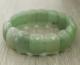 Браслет Эмо на резинке из граненого авантюрина. Длина браслета 21см - Agat77 фото 2