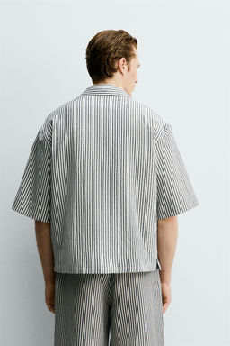 CAMISA RELAXED FIT RAYAS / ?ndigo - Zara фото 3