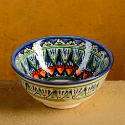 Бульонница узбекская Риштанская Керамика «Узоры», 600 мл, d=15.5 см, МИКС