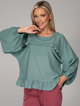 Блузка Бохо (зеленый) - Эльза фото 2