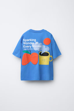 T-SHIRT WITH A RAISED APPLE DESIGN - Zara фото 2