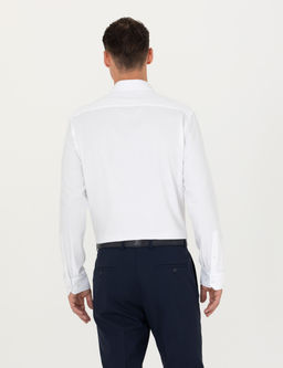 Beyaz Slim Fit Uzun Kollu G_mlek
