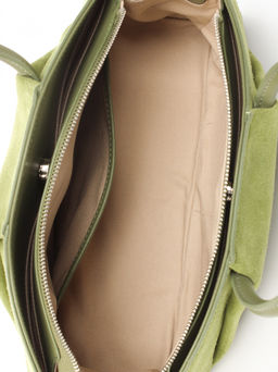 LACCOMA сумка АМ2243-Ф-зеленый натуральная замша хлопок  фото 4